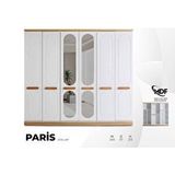 Aydınev Paris Mdf 6 Kapılı Dolap beyaz ceviz