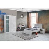 Aydınev Soft Beyaz Genç Odası Takımı Suntalam Malzemeden Modern Tasarım 4 Parça