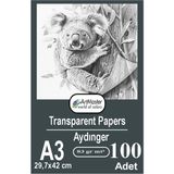 Aydınger Kağıdı A3 83 gr Eskiz Kağıdı 100 Adet Artmaster Aydınger Kağıt 29,7X42 cm Buzlu Mumlu Kağıt Çizim Kağıdı - Standart