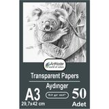 Aydınger Kağıdı A3 83 gr Eskiz Kağıdı 50 Adet Artmaster Aydınger Kağıt 29,7X42 cm Buzlu Mumlu Kağıt Çizim Kağıdı - Standart
