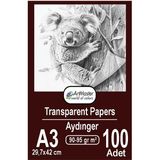 Aydınger Kağıdı A3 90-95 gr Eskiz Kağıdı 100 Adet Artmaster Aydınger Kağıt 29,7X42 cm Buzlu Mumlu Kağıt Çizim Kağıdı - Standart