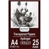 Aydınger Kağıdı A4 90-95 gr Eskiz Kağıdı 25 Adet Artmaster Aydınger Kağıt 21X29,7 cm Buzlu Mumlu Kağıt Çizim Kağıdı - Standart