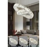 Aydınhomelight Parla Kristal LED Avize - Gümüş - Krom