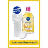 Aydınlatıcı Micellar Makyaj Temizleme Suyu 400ml, Serum Içerikli, Donuk Ciltler, Pamuk Hediyeli