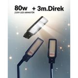 Aydınlatma Direği 80W Sokak Led Armatürü 220V + 3M. Montaja Hazır Sokak Aydınlatma Lamba Direği