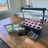 Aydınlatmalı Grow led'li Topraksız Tarım Hidroponik Yetiştirme Seti | Wifi Kontrollü Grow Ledli 15 lt XXL tank,ec ölçer, ph ölçer ,yetiştirme besinleri dahil eksiksiz set