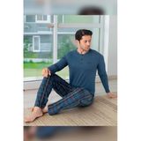 Aydoğan Erkek Civan Patlı Modal Çelik Mavisi Pijama Takımı 0417