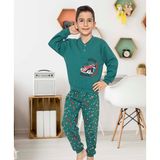 Aydoğan Erkek Çocuk Interlok Yeşil Pijama Takımı - 1 Yaş