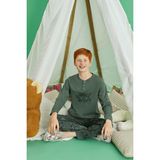 Aydoğan Erkek Garson Bora Interlok Travel Haki Pijama Takım 0731 - 8 Yaş