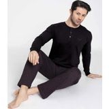 Aydoğan Erkek Modal Uzun Kollu Pijama Takımı 3426 - 1 Adet Siyah-M