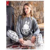 Aydoğan Kadın Bisiklet Yaka TERMAL Pijama Takımı 30062G- 1 Adet