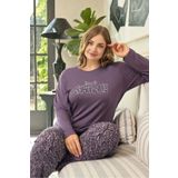 Aydoğan Kadın inci Büyük Beden SHINE Lavanta Moru Pijama Takım 0644