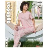 Aydoğan Kadın Pudra Viskon Kısa Kollu Pijama Takımı 240949