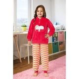 Aydoğan Kız Çocuk Kadife Pijama Takımı 1668 Fuşya - 4 Yaş