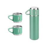 Aydoğan Ticaret44 500ML Paslanmaz Çelik Bardaklı Termos Çift Katmanlı Termos Bardak Mug Araç Kahve Çay El Termosu - Yeşil - 0,50 lt