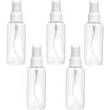 Aydogan's 100 ml Plastik Boş Sprey Şişesi Doldurulabilir Ince Sis Parfüm Atomizer Dezenfektan Seyahat Güzellik Makyaj Için (5'li Paket)