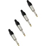 Aydogan's 6.35MM Mono Jack Gitar Jack Erkek Jak (4 Adet)