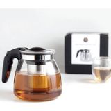 Aydogan's 900 ml Borosilikat Süzgeçli Cam Çaydanlık Bitki ve Çay Demliği Siyah Saplı | Kettle ve Çay Makinesi Uyumlu Demlik - 0 - Siyah