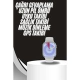 Aydogan's Akıllı Saat Gümüş Kasa Bluetooth Kulaklık Hediyeli Çok Fonksiyonlu Ikili Set - Standart - Renkli