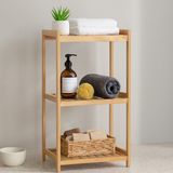 Aydogan's Ayd 3 Katlı Çok Amaçlı Ahşap Bambu Raf Organizer 36X32X80 cm - Çok Renkli