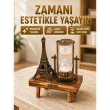 Aydogan's Ayd Ahşap Gövdeli Dekoratif Kum Saati – Masa Üstü El Sanatı Aksesuarı - Çok Renkli - .standart