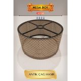 Aydogan's Ayd Antik Çağ Hasır Lambader Başlığı 35 cm Mega Boy - 0,5 W - Altın
