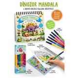 Aydogan's Ayd Dinozor Mandala - 6 Renk Keçeli Kalem ve 75 Adet Çıkartma Hediyeli 3+