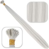 Aydogan's Ayd Fiber Sentetik Boncuk Kaynaklık Renkli Saç - Açık Gri - 100 Adet - Çok Renkli
