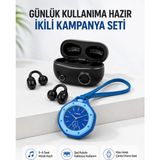 Aydogan's Ayd Kablosuz Kulaklık Mavi Çanta Aksesuar Saati Kampanyalı Müzik ve Günlük Kullanım Seti - St