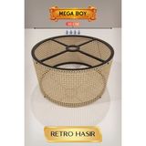 Aydogan's Ayd Retro Hasır Lambader Başlığı 35 cm Mega Boy - 0,5 W - Altın