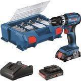 Aydogan's Bosch Gsb 18V-45 Akülü Darbeli Delme/vidalama Makineleri (2x Gba 2.0AH, Gal 18V-40, 63 Parça Aksesuar Seti, Lc Pick&click Içinde)