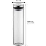 Aydogan's Cam Saklama Kabı, 2 L, 36 Cm, Kapaklı Cam Kavanoz, Geniş Dolum Ağızlı, Kahve Çekirdeği ve Müsli Saklama Kabı - 1 - 0 - 249 ml
