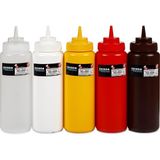 Aydogan's Genis Kapakli Ketçap ve Mayonez Sisesi, 700 ml Kapasite, Kirmizi - 0 - 19 lt - 0 Siyah