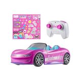 Aydogan's Hot Wheels Barbie Cabrio Rc Pembe Uzaktan Kumandalı Araba, Çıkartma Dahildir, Iki Bebek ve Açılabilir Bagaj Için Koltuk, Çocuk Oyuncağı, 4 Yaş, JBH05 - Ahşap