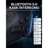 Aydogan's Intercom Bluetooth Kask Kulaklık Motosiklet Kulaklık 5.0 Bluetooth - Renkli