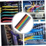 Aydogan's Kyrotech 100’LÜ Renkli Kablo Etiketi Seti – 6mm Plastik, 10 Renk, Yeniden Kullanılabilir Kordon Etiketi, Fiber Optik ve Elektrik Kabloları Için Kablo Düzenleyici Etiket Klipsleri - --