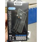 Aydogan's M946 Çıkışlı 10.000 Mah Powerbank Siyah Kendinden Kablo 22.5V Hızlı Şarj