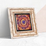 Aydogan's Mandala Taş Duvar Tablosu - Çerçeveli Taş Tablo - Dekoratif Duvar Sanatı - Modern Ev ve Ofis Duvar Dekoru T1-230 - 1 cm - 00-Siyah - Beyaz