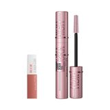 Aydogan's Maybelline New York Lash Sensational Sky High Maskara & Mini Super Stay Matte Ink Likit Mat Ruj 65 Seductress Makyaj Seti - 001 Brown