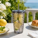 Aydogan's Pipetli Mika Bardak 500 Ml, Kapaklı ve Pipetli Içecek Bardağı, Soğuk Kahve Meşrubat Smoothie ve Günlük Kullanım Için Pratik Plastik Bardak (Siyah) - 1 Adet - 0 - 200 ml