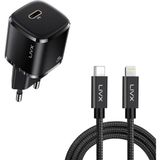 Aydogan's Rapid 20W Usb-C Mini Pd Hızlı Şarj Cihazı Güç Adaptörü ve 1 Metre Iphone Şarj Kablosu L23 - Blt-00 - 1 cm - 00-Siyah - Beyaz