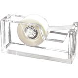 Aydogan's Şeffaf Akrilik Ofis Bant Dispenseri, Standart 3/4 "yedek Rulolara, Ofis Düzenleyicisine, Masa Aksesuarına, 1.8" x 5.6" x 2.9", Tek Elle Dağıtım Için Kaymaz Ayaklar - 0 - --