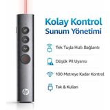 Aydogan's SS10PRO Kablosuz Sunum Kumandası 2.4g Wireless USB Type-C Alıcı Laser Pointer Şarjlı Batarya Slayt Kontrol Presentation Clicker | SS10PRO