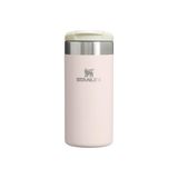 Aydogan's Stanley The Aerolight Transit Mug Termos Bardak, 0.35 Litre, Pembe Kuvars 2.0 (Rose Quartz) - 00-Siyah - Beyaz