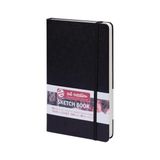 Aydogan's Talens Artcreatıon Eskiz Bloğu 140 gr 13 x 21 cm Siyah | Sert Bağlı Cep Defteri, 140 Gsm/90 Lb Kağıt, Asitsiz Krem Boş Kağıt, Şerit Yer Işareti ve Elastik Kapatma