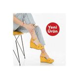 AYDOĞDU by ünal Hardal Yazlık Dolgu Topuklu Çapraz Bantlı Kadın Ayakkabı -520