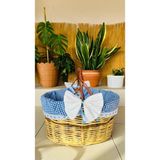Aydoğdu Kamış El Örgü Örtülü Piknik Sepeti - 40 cm