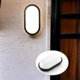 Aydos 15W Siyah IP65 Oval LED Tavan ve Duvar Lambası | 1500 Lümen Beyaz Işık | Su ve Toz Geçirm - Çok Renkli