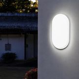 Aydos 20W Oval Beyaz LED Nemliyer Armatür – IP65 Su Geçirmez Tavan/duvar Lambası, 6500K Beyaz I - Çok Renkli