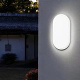 Aydos 20W Oval Beyaz Led Nemliyer Armatür – Ip65 Su Geçirmez Tavan/Duvar Lambası, 6500K Beyaz Işık, 2000 Lümen, 27X16.7 Cm, İç Ve Dış Mekan Kullanıma Uygun, Banyo Balkon Bahçe Aydınlatması [E